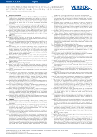 General Terms & Conditions